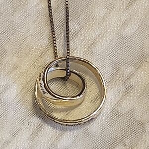 Inspirational Quote Swirl Pendant Necklace Sterling Silver 925 Box Chain